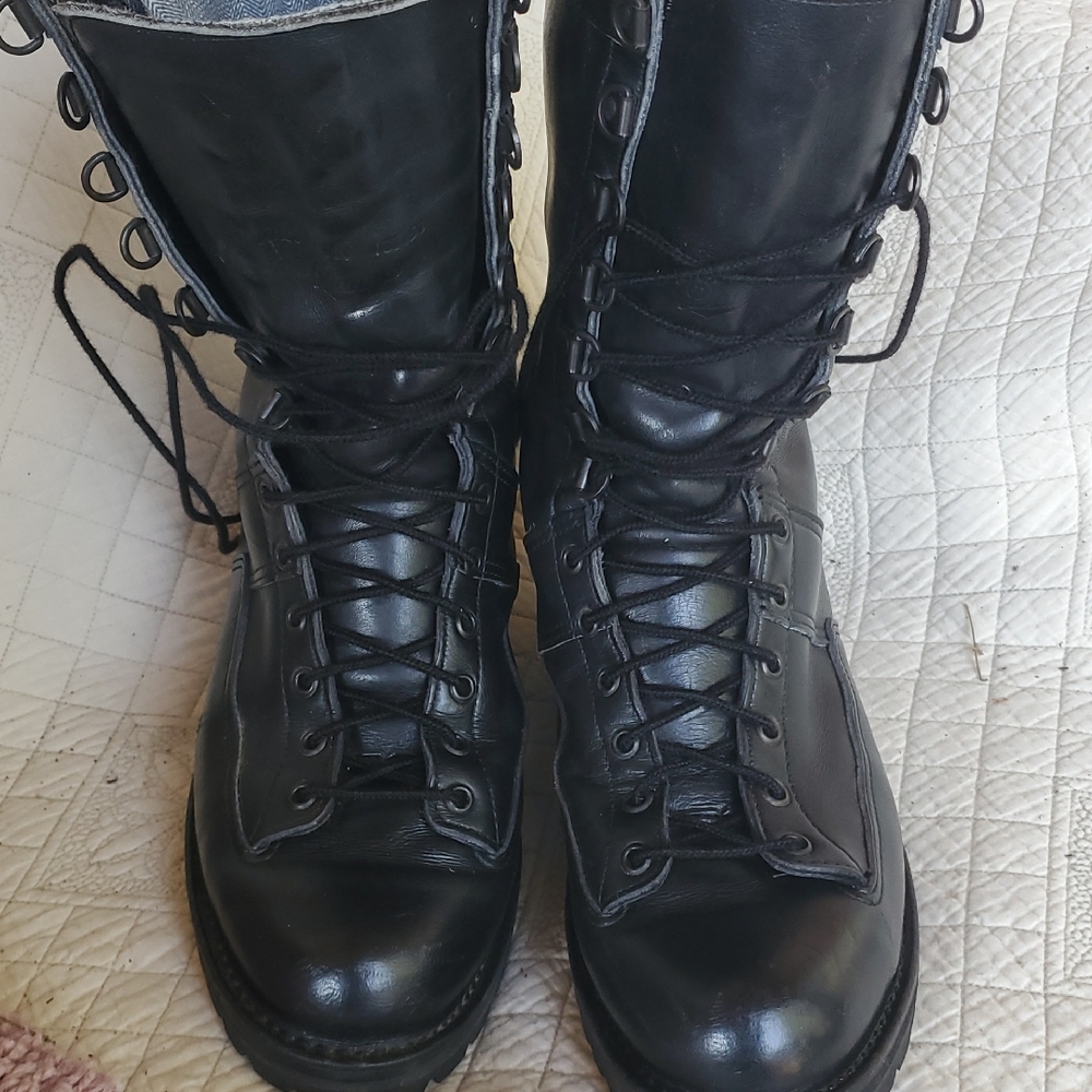 Classic Danner Black Ft Lewis Lace-Up Boots 10 1/2 EE